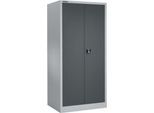 Schäfer Shop Select Materialschrank MSI 2509 S, verstärkte Ausführung, bis 100 kg/Fachboden, B 950 x T 500 x H 1935 mm, weißaluminium/anthrazitgrau
