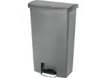Rubbermaid Tretabfalleimer Slim Jim Step-On, L 500 x B 311 x H 803 mm, 68 l, Kunststoff, grau