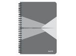 Notizbuch Leitz Office, DIN A5, 90 karierte Blatt, Spiralbindung, Kunststoff-Einband, FSC®-zertifiziert, grau