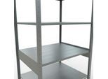 Schulte Lagertechnik Fachbodenregal MULTIplus150, Steck-Grundregal, B 1000 x T 800 x H 2500 mm, 6 Ebenen, bis 1400 kg, verzinkt