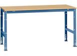 Manuflex Arbeitstisch UNIVERSAL Standard, 1750 x 1000 mm, Multiplex natur, brillantblau