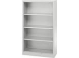 Schäfer Shop Select Regalschrank MS, 4 OH, B 800 x T 400 x H 1584 mm, Stahlblech, weißaluminium