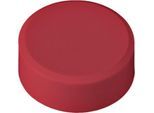 Rundmagnete MAUL, Kunststoff & Metall, Feinstruktur, Haftkraft 2 kg, ø 33 x 14 mm, rot, 20 Stück