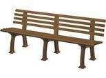 Gartenbank, 4-Sitzer, L 2000 mm, braun