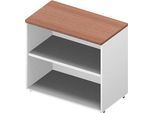Anstellregal ARLON OFFICE, 2 offene Fächer, B 800 x T 450 x H 730 mm, Nuss-Canaletto-Dekor/weiß