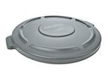 Rubbermaid Deckel Brute für runden Container 166,5 l, mit Ablaufrinnen und Schnappverschluss, 699 x 622 x 51 mm, Kunststoff, grau