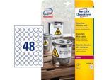 Avery Zweckform Folien-Etiketten, wetterfest, für Innen- und Außenbereich, 30 x 30 mm