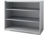 Schäfer Shop Genius Regalschrank FS, 3 OH, 2 höhenverstellbare Fachböden, bis 450 kg, B 1343 x T 420 x H 1105 mm, Stahl, weißaluminium RAL 9006