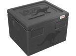 Thermobox Kängabox® Expert GN 1/2, Volumen 15 l, Tragegriffe, stapelbar, mit Deckel, wiederverwendbar, L 390 x B 330 x H 230 mm, EPP, schwarz