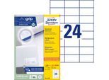 Avery® Zweckform Etiketten 3474-200, A4, universell, permanenthaftend, ultragrip, druckergeeignet, FSC®-Papier, rechteckig, weiß, 5280 Stück auf 220 Bogen