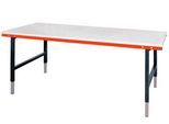 Pack- und Arbeitstisch Rocholz System 2000, erweiterbar, B 2000 x T 920 x H 690-960 mm, Stahl, hellgrau/anthrazit