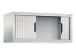 C + P Rollladenschrank Omnispace, abschließbar, B 1000 x T 420 x H 450 mm, Stahl/Kunststoff, lichtgrau