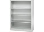 Schäfer Shop Select Regalschrank MS, 4 OH, B 1200 x T 400 x H 1584 mm, Stahlblech, Lichtgrau