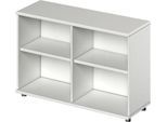 Schäfer Shop Genius Regal TETRIS WOOD, 2 OH, Höhe inkl. Gleiter, B 1200 mm, lichtgrau