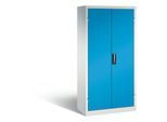 C+P Akkuladeschrank Basic mit Vollblechtüren, H 1950 x B 930 x T 500 mm, Lichtgrau/Lichtblau