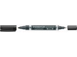 STAEDTLER Permanent-Marker Lumocolor duo, schwarz, 10 St.