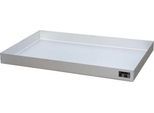 Bauer Kleingebindewanne KGW-P 4 V4A, für Euro- und Chemiepaletten, Edelstahl, L 1200 x B 600 x H 120 mm, bis 200 kg