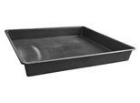 Auffangwanne für Kleingebinde, Volumen 150 l, stapelbar, B 1200 x L 1200 x H 120 mm, Polyethylen, schwarz
