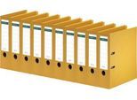 Ordner Schäfer Shop Select, DIN A4, Rückenbreite 80 mm, Griffloch, auswechselbares Rückenschild, Polypropylen, 10 Stück, gelb