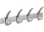 Garderobenleiste 520 mm breit, 4 x 3fach-Haken