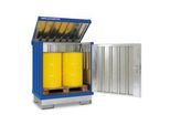 Gefahrstoffdepot Safe Master, Typ SM 2, Kapazität 2 x 200 l Fässer stehend, WGK 1-3, verzinkt + lackiert