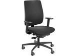 Steifensand Bürostuhl Ceto CT40, Synchronmechanik, mit Armlehnen, Flachsitz, schwarz