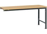 Manuflex Ansatztisch UNIVERSAL Spezial, Tischplatte Multiplex, 1750x1000, anthrazit