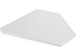 Winkelplatte, 90°, B 800 x T 800 mm, weiß/weißalu