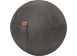 Sitzball FRANKIE, Lederimitat in Vintage-Optik, PVC-Innenball, Trageschlaufe, anthrazit