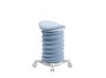 Topstar Hocker SITNESS 4D, ergonomisch, aktives Sitzen, gepolsterter Sattelsitz, höhenverstellbar, um 360° drehbar, Tragegriff, Rollen, papyrusweiß/blau