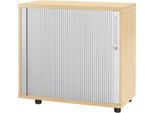 Schäfer Shop Select Anstellquerrollladenschrank, aus Holz, 1 Fachboden, B 800 mm x T 421 x H 750 mm, Ahorn