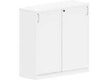 Schiebetürenschrank BEXXSTAR, 3 Ordnerhöhen, H 1155 mm, weiß