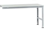 Manuflex Ansatztisch UNIVERSAL Standard, Tischplatte Kunststoff, 1750x1000, alusilber