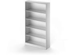 Schäfer Shop Genius Regal TETRIS SOLID, Stahlkorpus, 5 OH, B 1200 x T 413 x H 2143 mm, weißalu