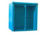 Gasflaschencontainer BAUER GFC-B M2, B 1570 x T 2125 x H 2265, für 35 Gasflaschen, feuerbeständig, abschließbar, blau