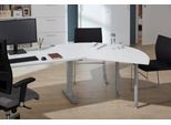 Systemwinkelplatte, CAD, Fuß, B 1200 mm x T 1200 mm, weiß/weißalu