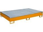 Bauer Regalwanne RW-GR 2200-2 PE, mit PE-Einsatz, mit Gitterrost, L 2165 x B 1315 x H 510 mm, gelborange RAL 2000