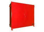 Regalcontainer BAUER CEN 29-2, Stahl, Doppelflügeltor, B 3175 x T 1480 x H 2980 mm, rot