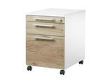 Schäfer Shop Select Rollcontainer SET UP, 1 Schublade, 1 Utensilienauszug, HR-Auszug, B 432 x T 580 x H 595 mm, weiß/Wildeiche