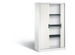 C + P Rollladenschrank Omnispace, 4 OH, abschließbar, B 1000 x T 420 x H 1660 mm, Stahl/Kunststoff, verkehrsweiß