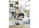 Lounge Sessel, 4-Fuß, B 700 x T 655 x H 755 mm, gepolstert, Sitzschale schwarz