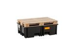 PE-Palettenauffangwanne CEMO 220/2 für 1 Europalette, L 1230 x B 830 x H 360 mm, 220 l, für 2 x 200 l Fässer, ohne Gitterrost