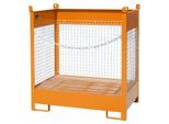 Fass-Stapelpalette Bauer FSP-2 D, Wände aus Drahtgitter, für 2 x 200 l Fass, orange