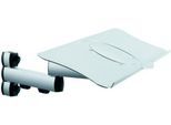 Tastatur- und Mausablage für Pack- und Arbeitstisch Rocholz System 1200/1600/2000, mit Gelenkarm, Arbeitsfläche: B 640 x T 172 mm, grau