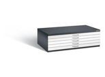 Planschrank aus Stahl, für Formate bis DIN A0, 5 Schubladen