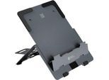 Laptop Ständer Bakker Elkhuizen FlexTop 170, für Laptops & Tablets bis 16”, ergonomisch, B 206 x T 277 x H 6,5 mm, Aluminium, dunkelgrau-matt