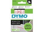 DYMO® Schriftbandkassette D1 45015,12 mm breit, weiß/rot