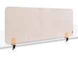 Legamaster Akustik-Tischtrennwand Elements, PET-Kern, Stoffoberfläche pinnbar, inkl. 2 Tischklemmen, B 1600 x H 600 x T 21 mm, soft beige