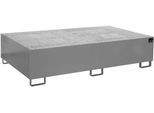 Regalwanne Typ RW/GR 2200-2, mit Gitterrost, grau RAL7005