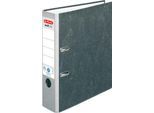 Ordner herlitz maX.file nature, DIN A4, Rückenschild geklebt, Hartpappe, Rückenbreite 80 mm, grau, 1 Stück